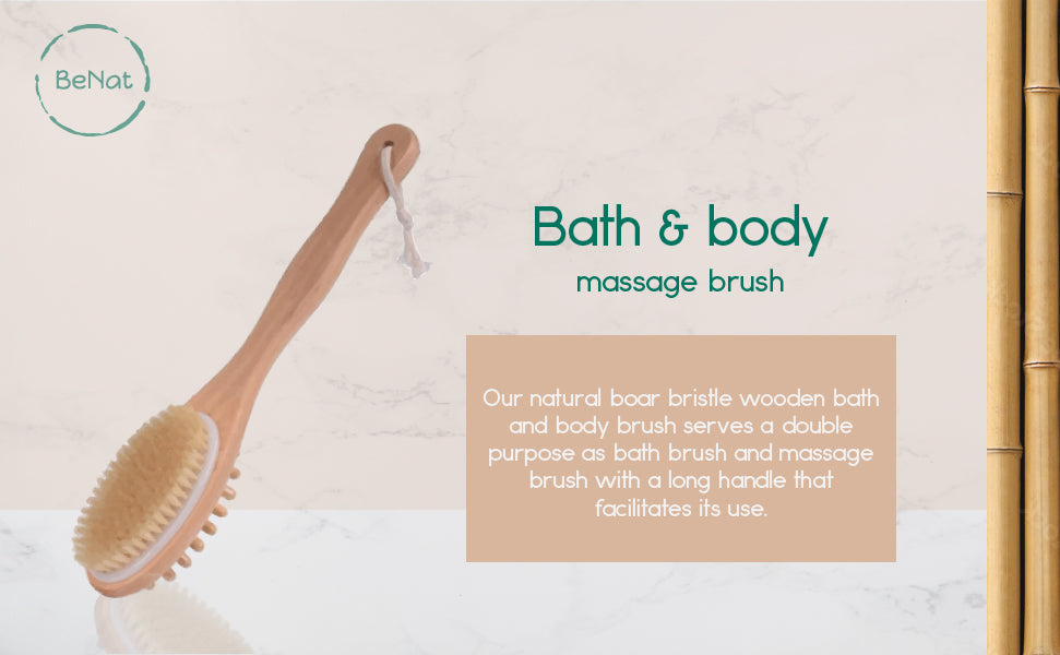 VitaNorth Bath & Body Massage Brush- Exfoliating Shower Scrubber