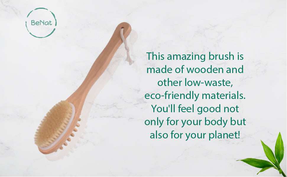 VitaNorth Bath & Body Massage Brush- Exfoliating Shower Scrubber