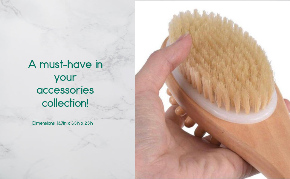 VitaNorth Bath & Body Massage Brush- Exfoliating Shower Scrubber