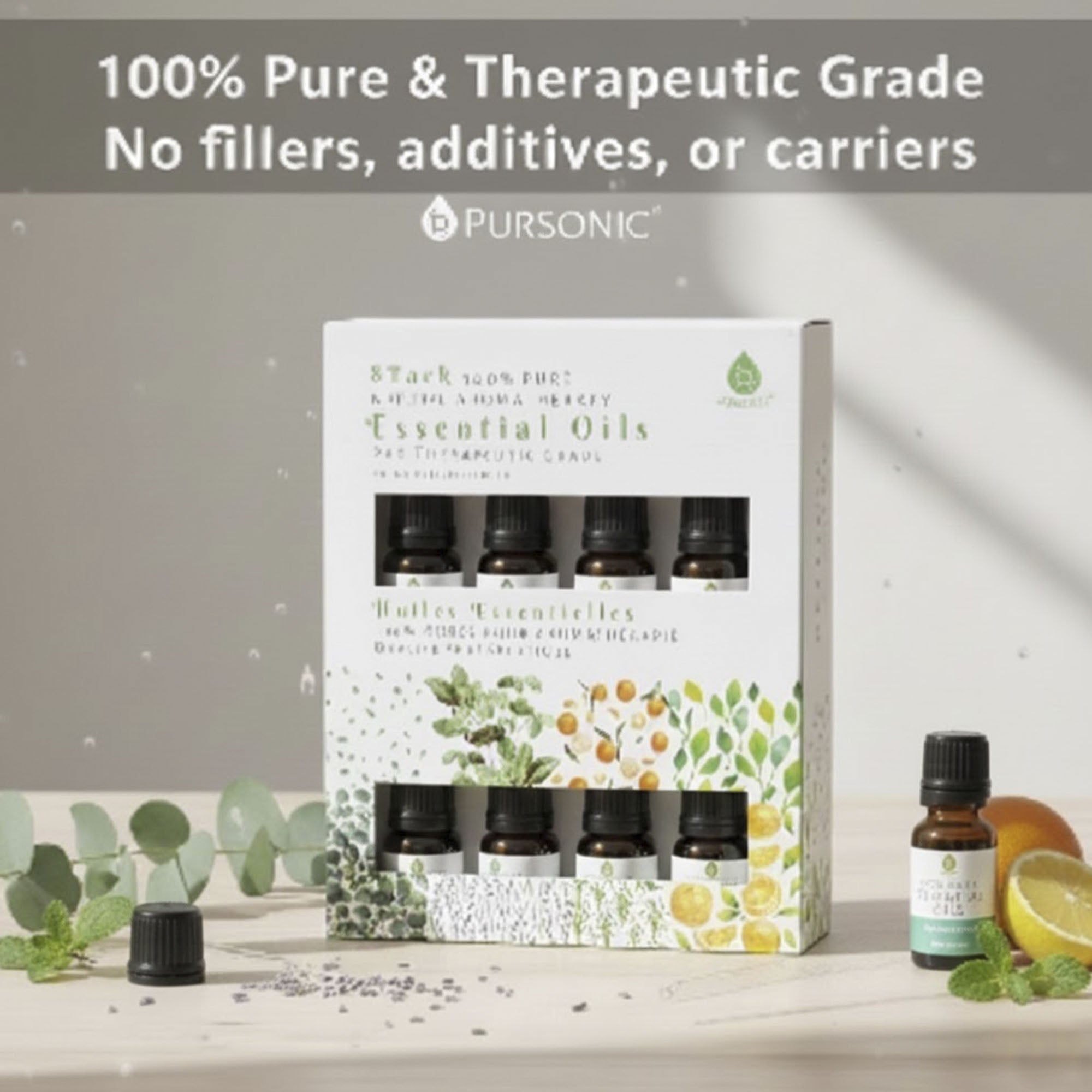 VitaNorth Essential Oils Set - 8 pack of 100% Pure Essential Aromatherapy Oils