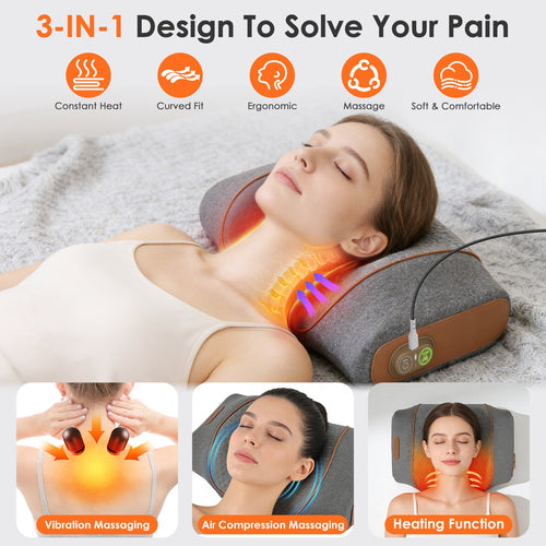 VitaNorth 3-in-1 Neck & Shoulder Massager — Heat, Vibration & Air Compression - VitaNorth